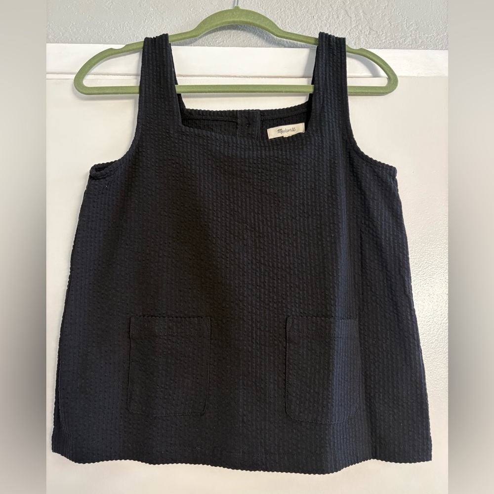 Madewell XS seersucker tank top NWT
